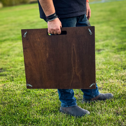 Storm Fire Portable Flat-Pack Fire Pit & Grill: Handmade Steel Camping Cookout